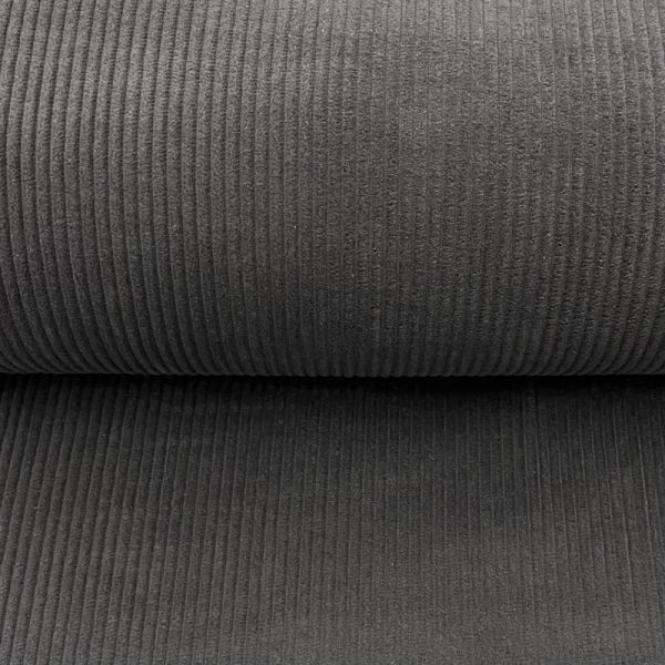 Tissu velours cotelé dark grey Bubutissus be