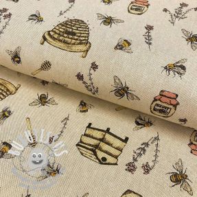 Tissu déco Linenlook premium Bee Honey Buzzing