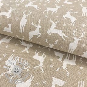 Tissu déco Linenlook Deer Family