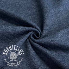 Sweat matelassé indigo melange