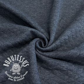 Sweat matelassé navy melange