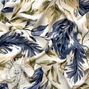 Viscose RADIANCE Bouquet of leaves digital print