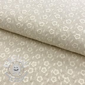 Viscose lin embroidery Michaela natural