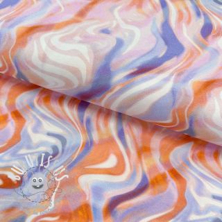 Jersey Marble tangerine digital print