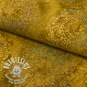 Tissu coton UNIQUE BATIK design E ochre