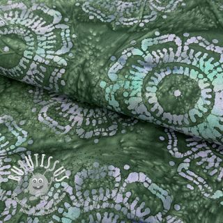 Tissu coton UNIQUE BATIK design E green