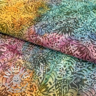 Tissu coton UNIQUE BATIK design C apricot