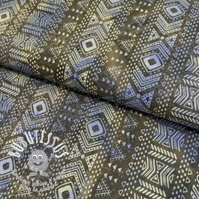 Tissu coton UNIQUE BATIK design K brown