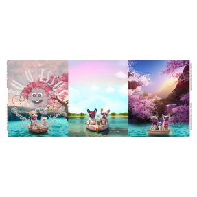 Jersey Romantic couples PANEL digital print