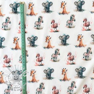 Jersey Safari babies white digital print