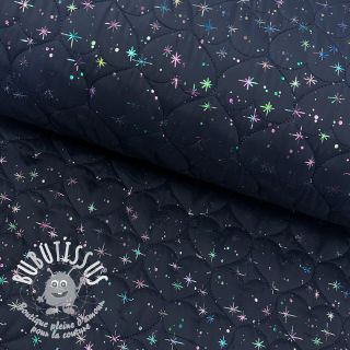 Tissu matelassé FOIL Hearts navy