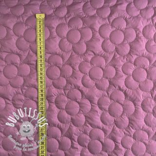 Tissu matelassé DOUBLE FACE Flower dark blush