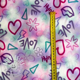 Jersey Girly graffiti light lavender digital print