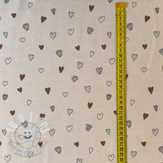 Jersey Cute hearts sand digital print