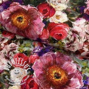 Jersey VISCOSE LYCRA HEAVY Flower canvas design C digital print