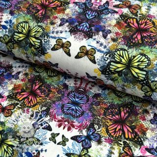 Jersey VISCOSE LYCRA HEAVY Butterflies design A digital print