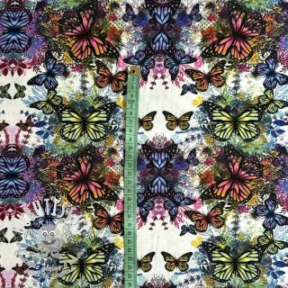 Jersey VISCOSE LYCRA HEAVY Butterflies design A digital print