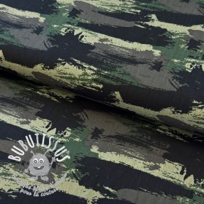 Tissu coton Graffiti camouflage army