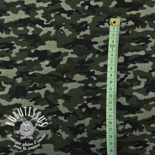 Tissu coton Camouflage army