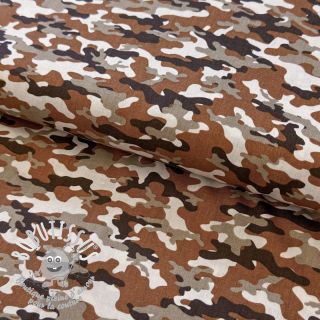 Tissu coton Camouflage brick