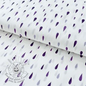 Tissu coton Raindrops Snoozy violet