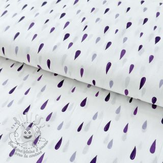 Tissu coton Raindrops Snoozy violet