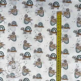 Tissu coton Turtles old green