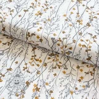 Tissu coton Mille fleur Snoozy ochre