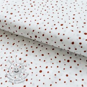 Tissu coton Small dots Snoozy brick