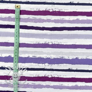 Tissu coton Big stripes Snoozy violet