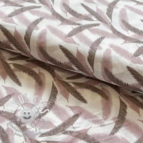 Tissu coton Cocos leaf small old pink