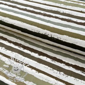 Tissu coton Big stripes Snoozy taupe