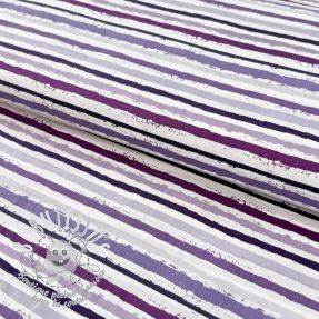 Tissu coton Small stripes Snoozy violet