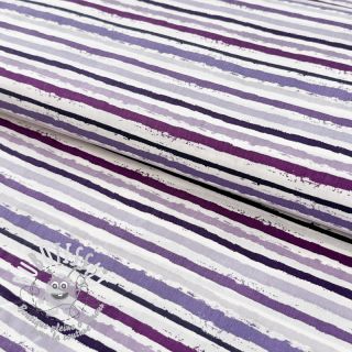 Tissu coton Small stripes Snoozy violet