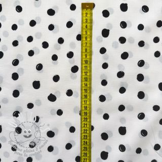 Tissu coton Draw dots Snoozy white