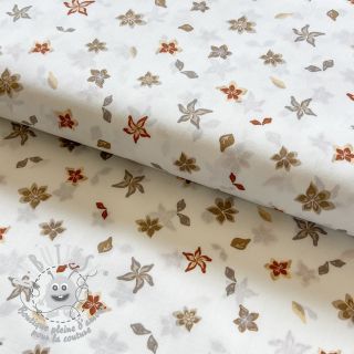 Tissu coton Faded flowers Snoozy sand