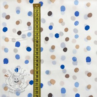 Tissu coton Big dots Snoozy old blue