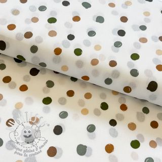 Tissu coton Big dots Snoozy old green