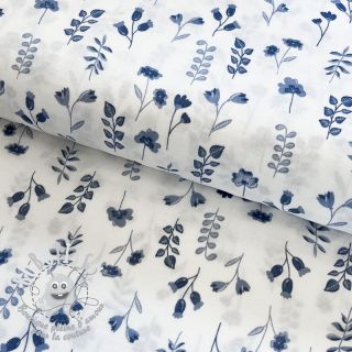 Tissu double gaze/mousseline Cynthi flowers Snoozy design C