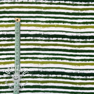 Tissu double gaze/mousseline Small stripes Snoozy camo green