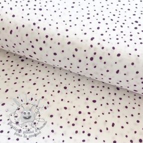 Tissu double gaze/mousseline Small dots Snoozy violet
