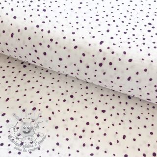 Tissu double gaze/mousseline Small dots Snoozy violet