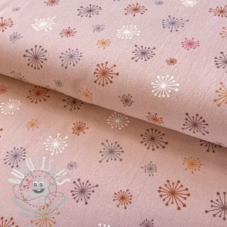 Tissu coton Dandelion round pink