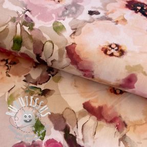 Viscose Twill Blury florals naturels digital print