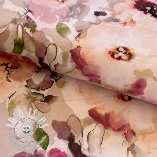 Viscose Twill Blury florals naturels digital print