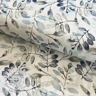 Viscose lin RAMIE Leaves design B digital print