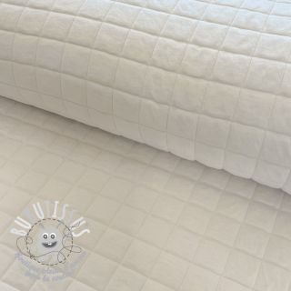 Tissu matelassé Square jacquard off white