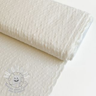 Tissu coton Embroidery 2 side ecru