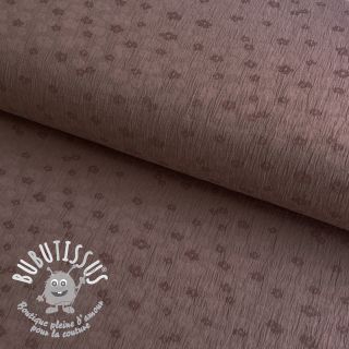 Tissu double gaze/mousseline MELANGE JACQUARD mauve