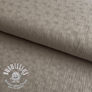 Tissu double gaze/mousseline MELANGE JACQUARD pebble